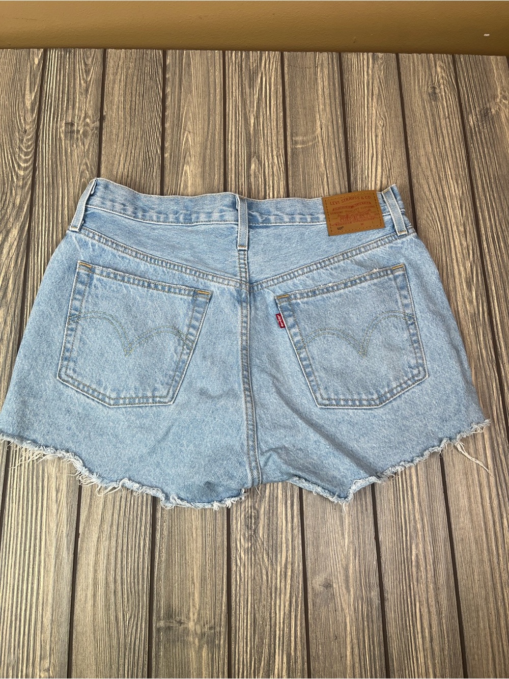 Levi's 501 Big E Denim Cutoff Shorts 100% Cotton W30 Button Fly